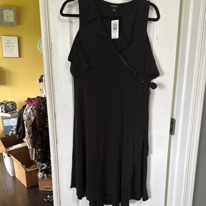 Torrid Black Asymmetrical Sundress V-neck Cocktail